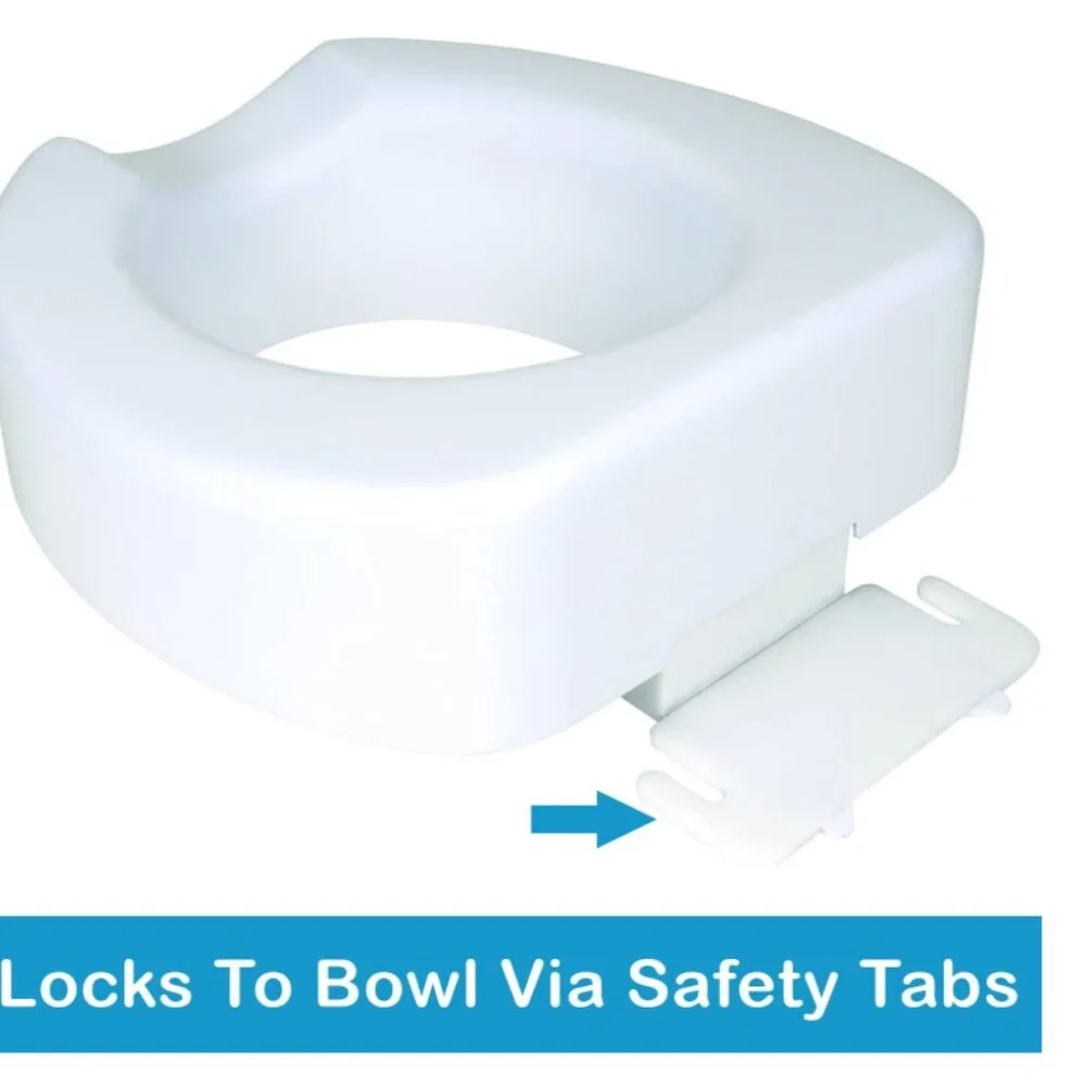 Carex Toilet Seat Riser Raised Toilet Seat Adds 4 Inches‎ Universal Toilet